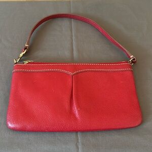 Dooney and Burke red leather wallet
